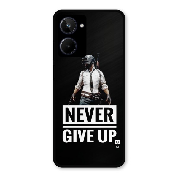 Never Giveup Metal Back Case for Realme 10