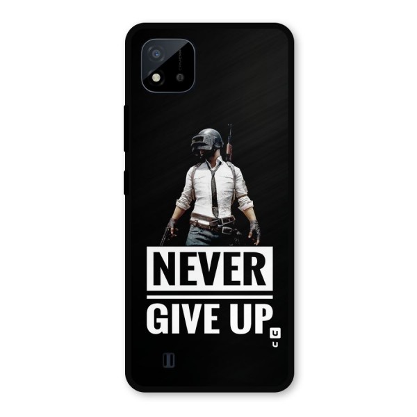 Never Giveup Metal Back Case for Realme C11 2021