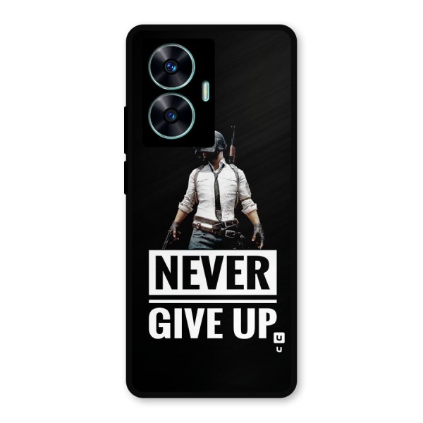 Never Giveup Metal Back Case for Realme C55