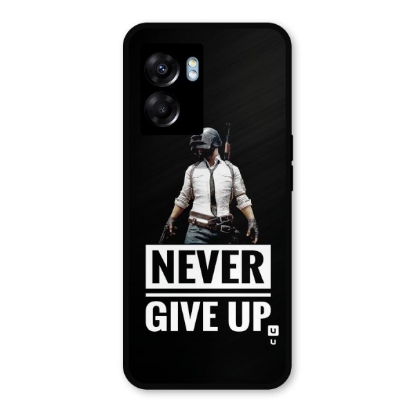 Never Giveup Metal Back Case for Realme Narzo 50 5G