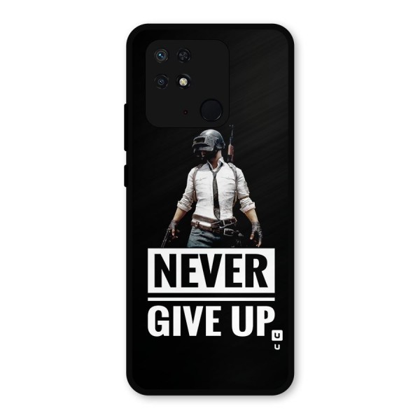 Never Giveup Metal Back Case for Redmi 10