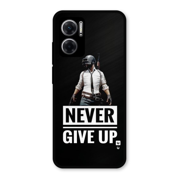 Never Giveup Metal Back Case for Redmi 11 Prime 5G