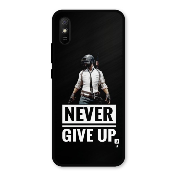 Never Giveup Metal Back Case for Redmi 9i