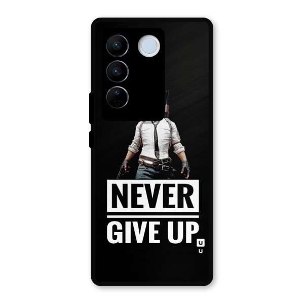 Never Giveup Metal Back Case for Vivo V27 Pro