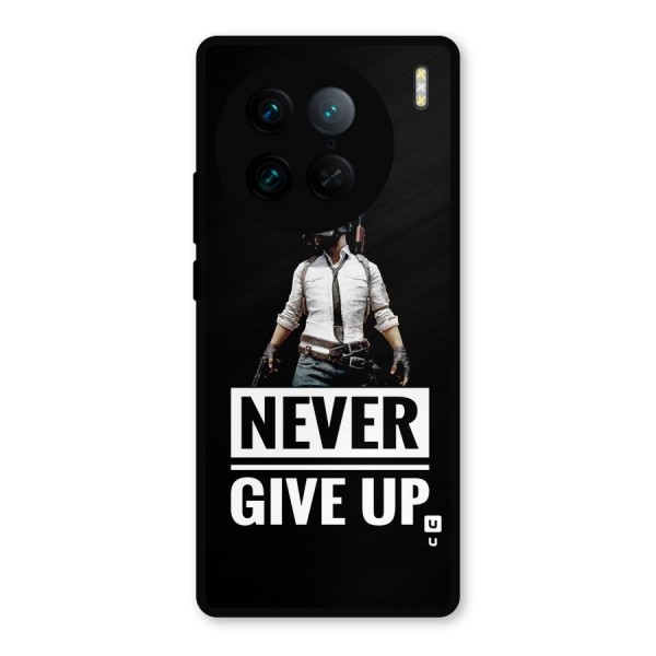 Never Giveup Metal Back Case for Vivo X90 Pro