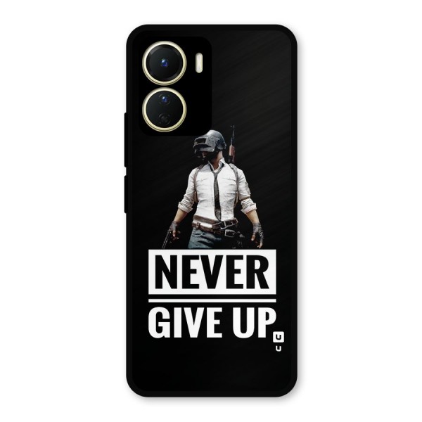 Never Giveup Metal Back Case for Vivo Y16