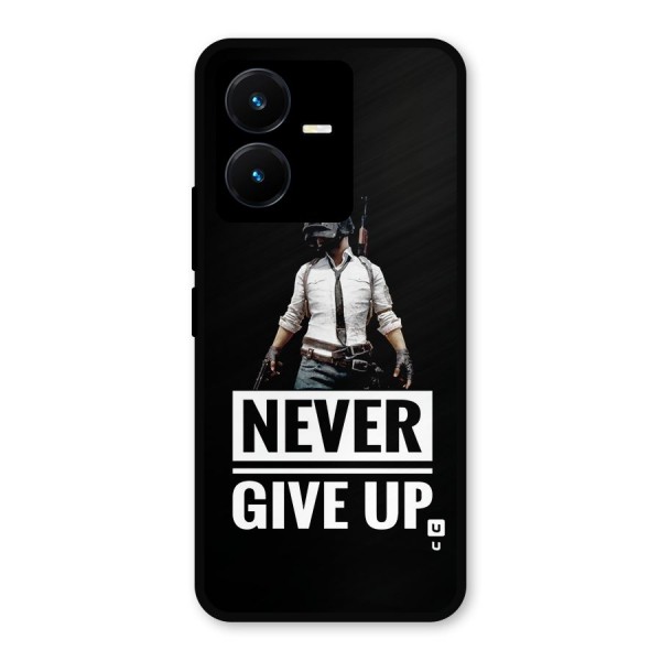 Never Giveup Metal Back Case for Vivo Y22s