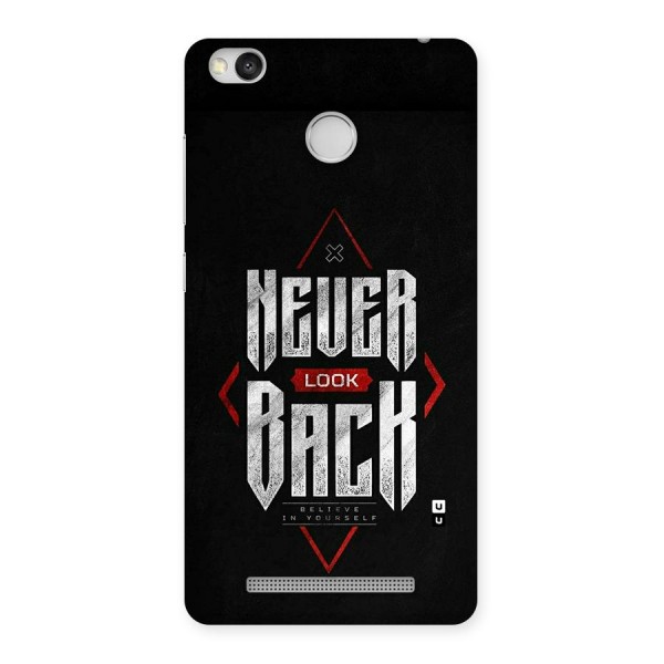 Never Look Back Diamond Back Case for Redmi 3S Prime