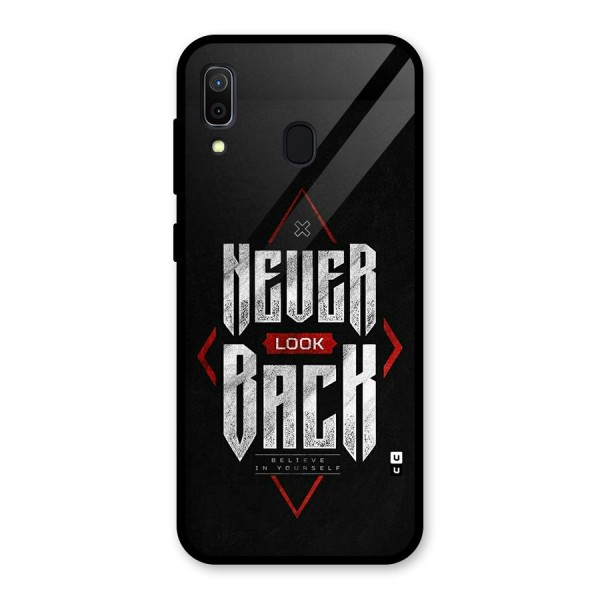 Never Look Back Diamond Glass Back Case for Galaxy A30