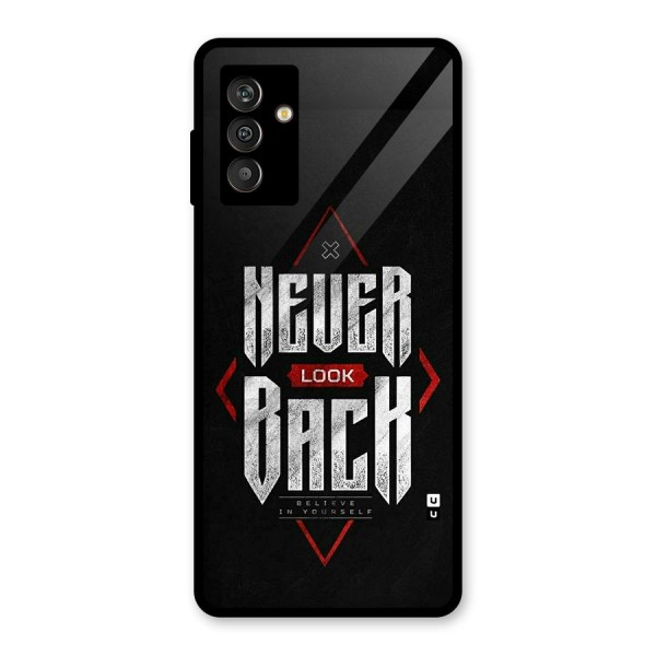 Never Look Back Diamond Glass Back Case for Galaxy M13