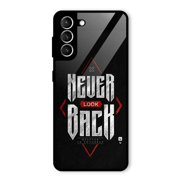 Never Look Back Diamond Glass Back Case for Galaxy S21 5G