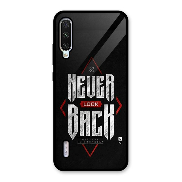 Never Look Back Diamond Glass Back Case for Mi A3