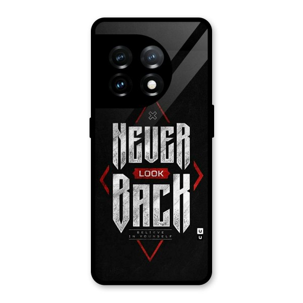 Never Look Back Diamond Glass Back Case for OnePlus 11