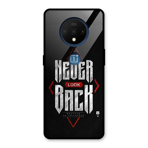 Never Look Back Diamond Glass Back Case for OnePlus 7T