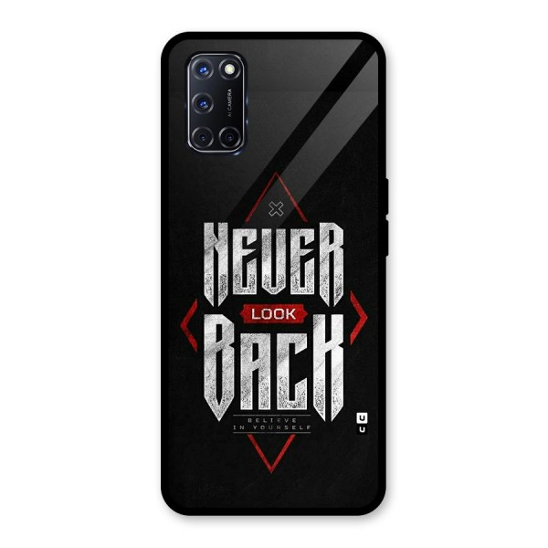 Never Look Back Diamond Glass Back Case for Oppo A52