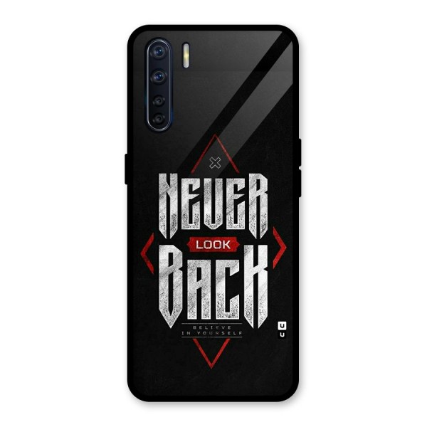 Never Look Back Diamond Glass Back Case for Oppo F15