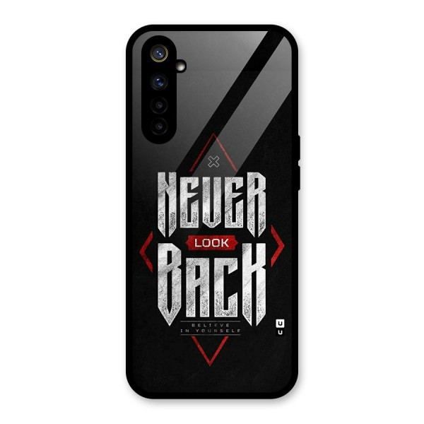 Never Look Back Diamond Glass Back Case for Realme 6