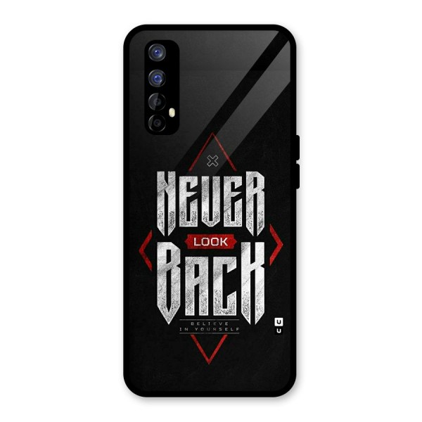 Never Look Back Diamond Glass Back Case for Realme 7