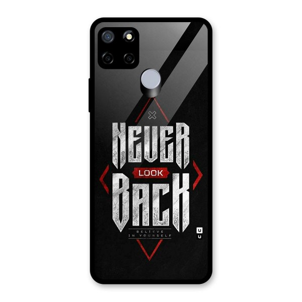 Never Look Back Diamond Glass Back Case for Realme C12