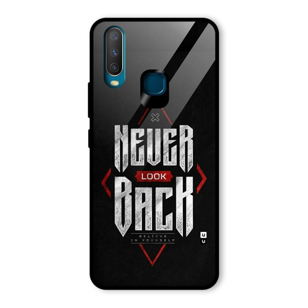 Never Look Back Diamond Glass Back Case for Vivo Y15