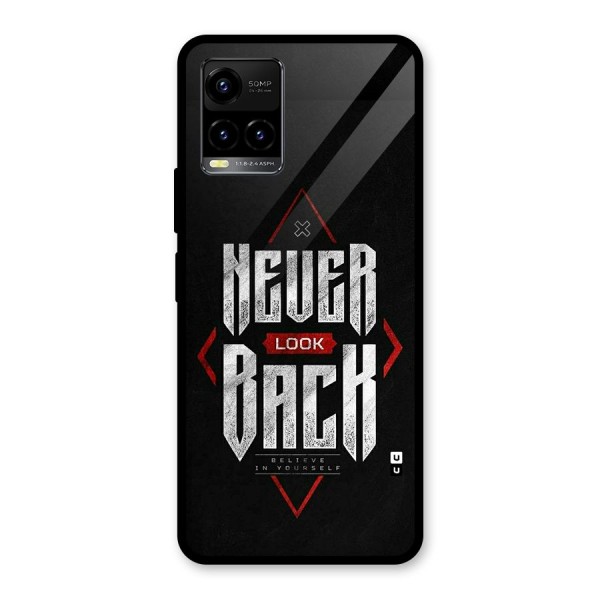 Never Look Back Diamond Glass Back Case for Vivo Y21T