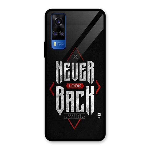 Never Look Back Diamond Glass Back Case for Vivo Y51