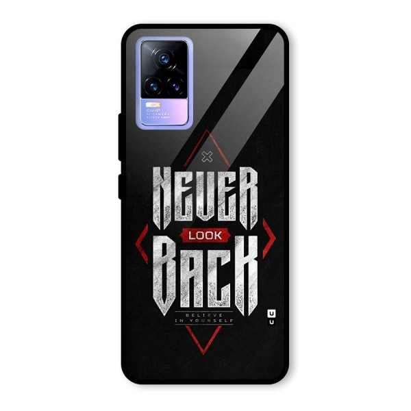 Never Look Back Diamond Glass Back Case for Vivo Y73