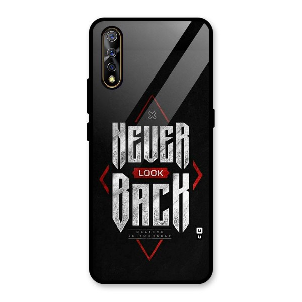 Never Look Back Diamond Glass Back Case for Vivo Z1x