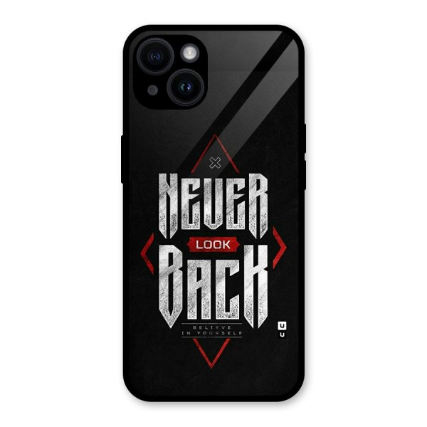 Never Look Back Diamond Glass Back Case for iPhone 14