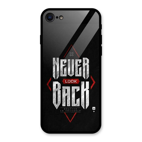 Never Look Back Diamond Glass Back Case for iPhone 8