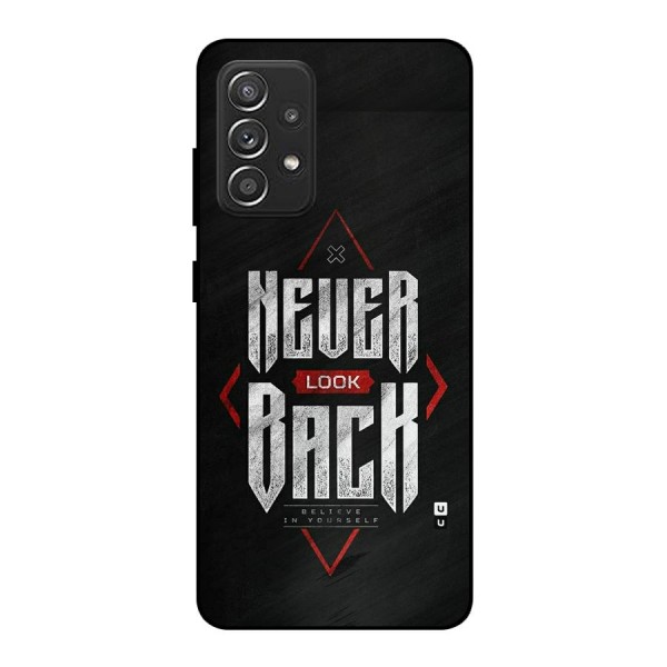 Never Look Back Diamond Metal Back Case for Galaxy A52