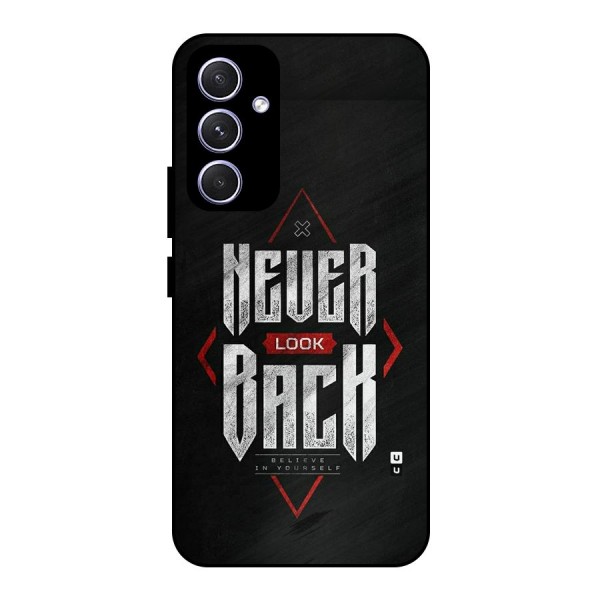 Never Look Back Diamond Metal Back Case for Galaxy A54