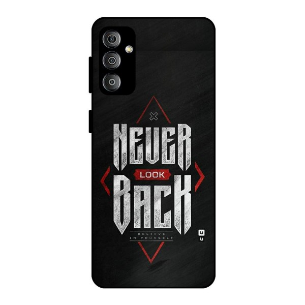 Never Look Back Diamond Metal Back Case for Galaxy F23