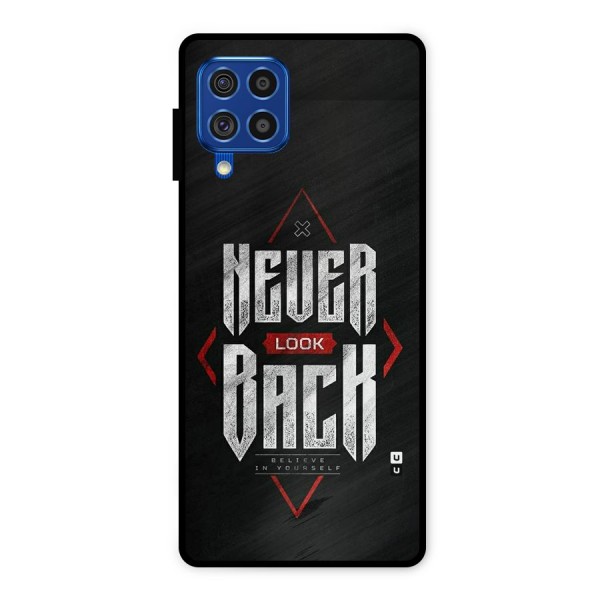 Never Look Back Diamond Metal Back Case for Galaxy F62