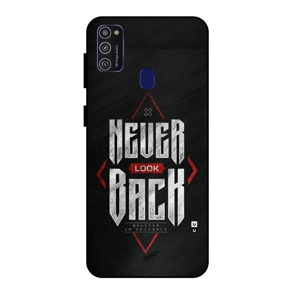 Never Look Back Diamond Metal Back Case for Galaxy M30s