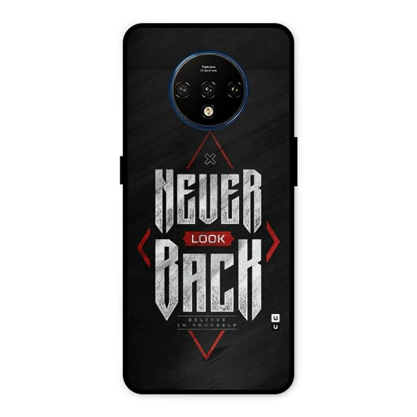 Never Look Back Diamond Metal Back Case for OnePlus 7T