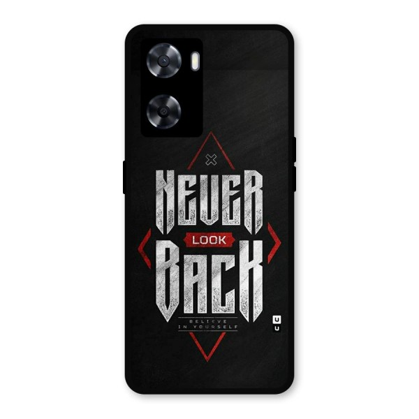 Never Look Back Diamond Metal Back Case for Oppo A77