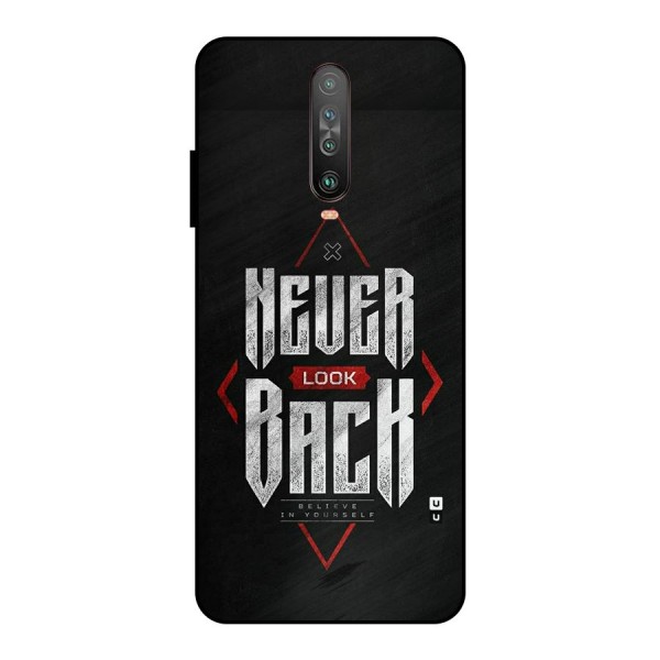 Never Look Back Diamond Metal Back Case for Poco X2