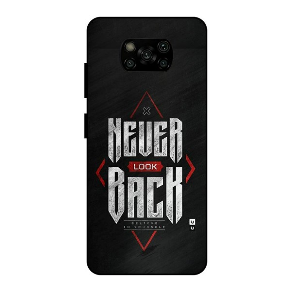 Never Look Back Diamond Metal Back Case for Poco X3