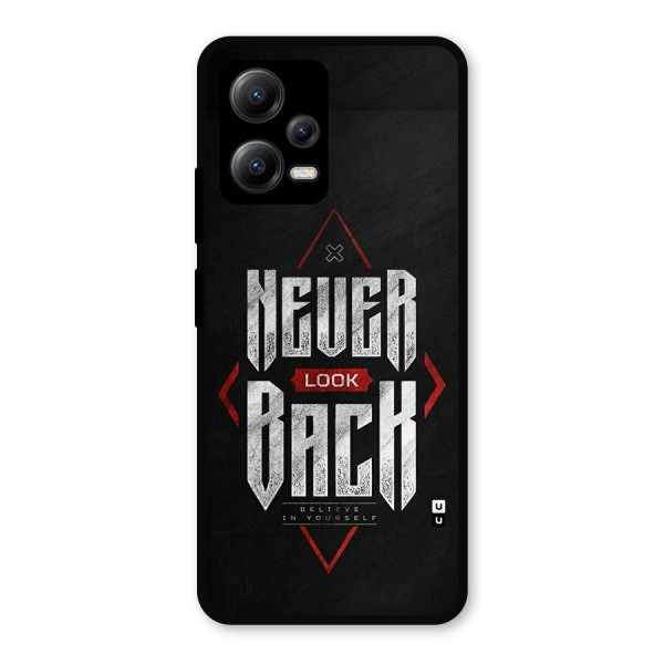 Never Look Back Diamond Metal Back Case for Poco X5