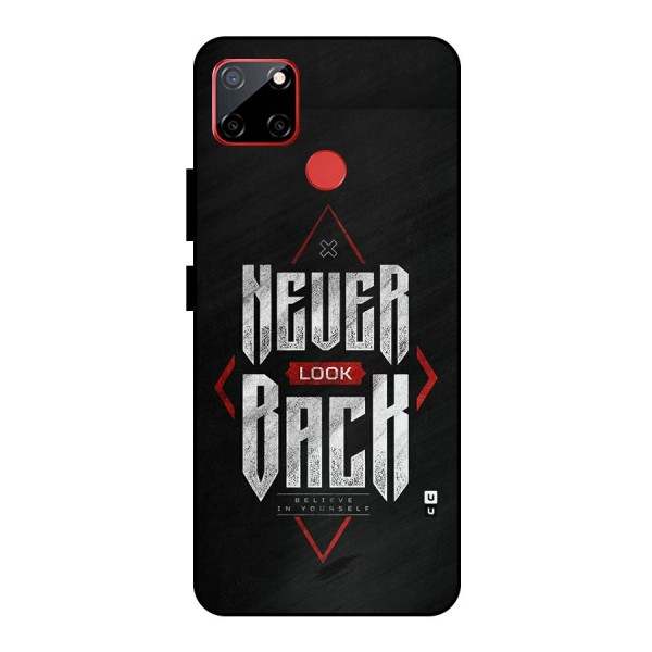 Never Look Back Diamond Metal Back Case for Realme C12