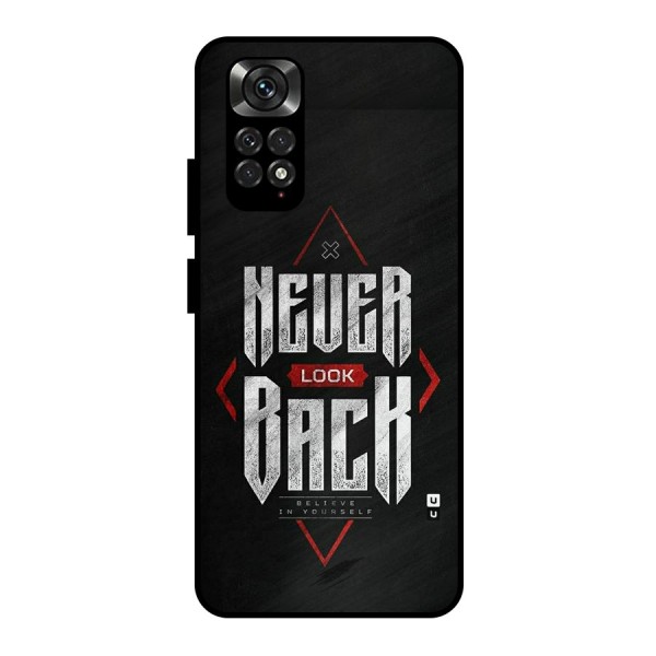 Never Look Back Diamond Metal Back Case for Redmi Note 11 Pro