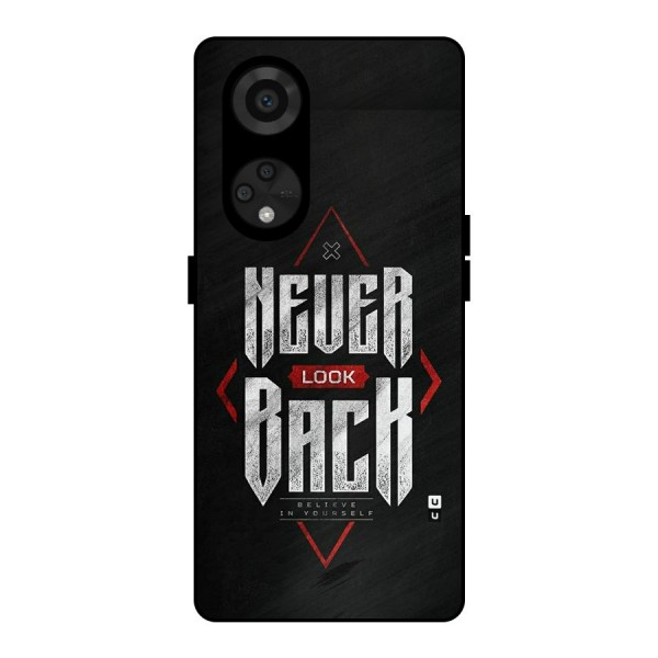 Never Look Back Diamond Metal Back Case for Reno8 T 5G