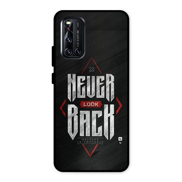 Never Look Back Diamond Metal Back Case for Vivo V19