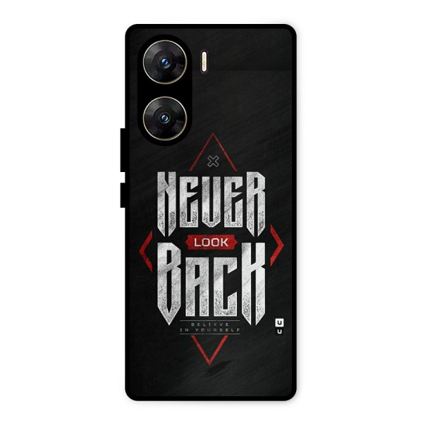 Never Look Back Diamond Metal Back Case for Vivo V29e