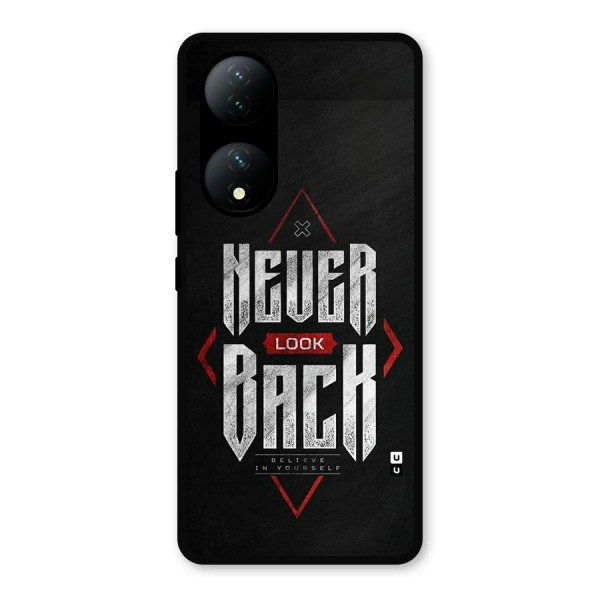 Never Look Back Diamond Metal Back Case for Vivo Y100a