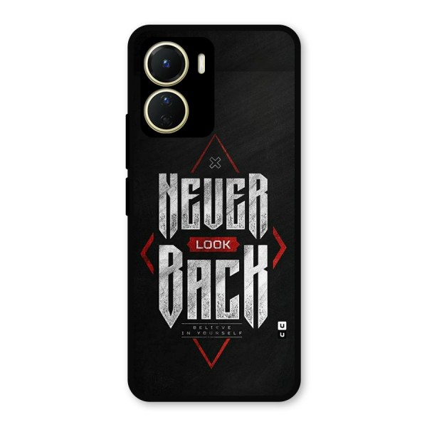 Never Look Back Diamond Metal Back Case for Vivo Y16