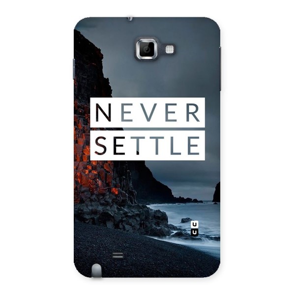 Never Settle Dark Beach Back Case for Galaxy Note