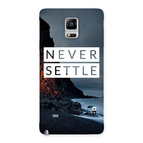 Never Settle Dark Beach Back Case for Galaxy Note 4