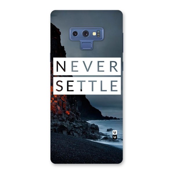 Never Settle Dark Beach Back Case for Galaxy Note 9